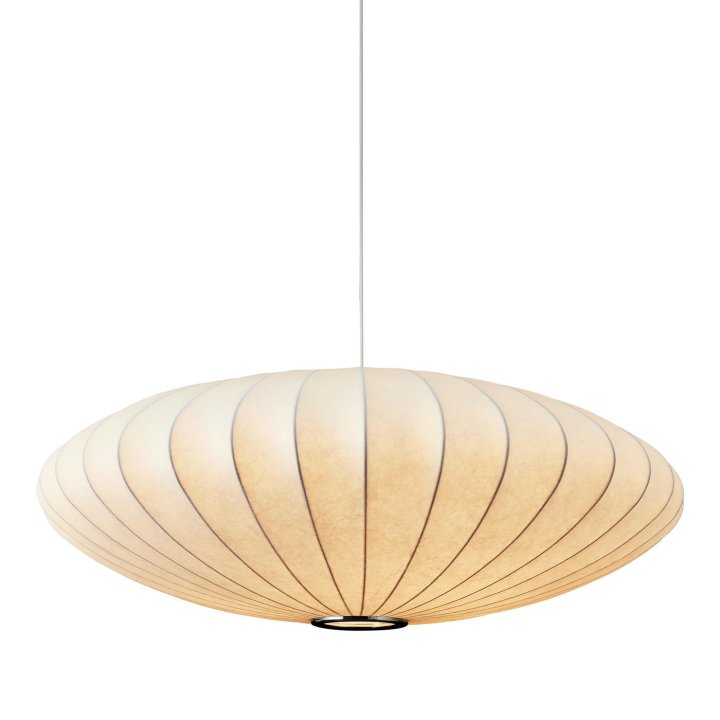 Lampa wisząca SILK FLAT biała 60 cm - nowoczesna i minimalistyczna