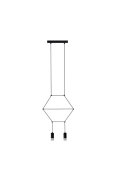 Lampa wisząca LINEA-2 czarna 35 cm