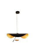 Lampa wisząca ENIGMA LED czarno złota 60 cm