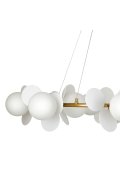Lampa wisząca CHIC biało złota 105 cm - nowoczesna lampa do salonu