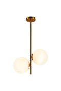 Lampa wisząca VENUS-2 mosiądz 44 cm , białe klosze