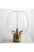 Lampa stołowa FATA transparentno złota 35 *46 cm