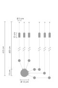 Lampa ścienna LINEA-6 WALL czarna