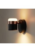Lampa ścienna POCCO LED czarna 16 cm