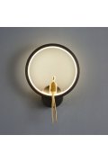 Lampa ścienna AMICI RING LED czarno złota 27 cm