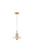 Lampa wisząca UNIVERSO marmurowo złota 18 cm