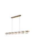 Lampa wisząca LED BACCIO złota 120 cm - nowoczesna lampa nad stół i wyspę