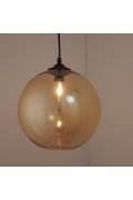 Lampa wisząca LOVE BOMB bursztynowa 25 cm