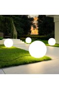 Lampa ogrodowa kula BALL M biała 40 cm