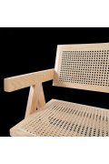 Krzesło BOHO drewniane w kolorze naturalnym z podłokietnikami