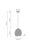 Lampa wisząca PILLS S czarna 23 cm