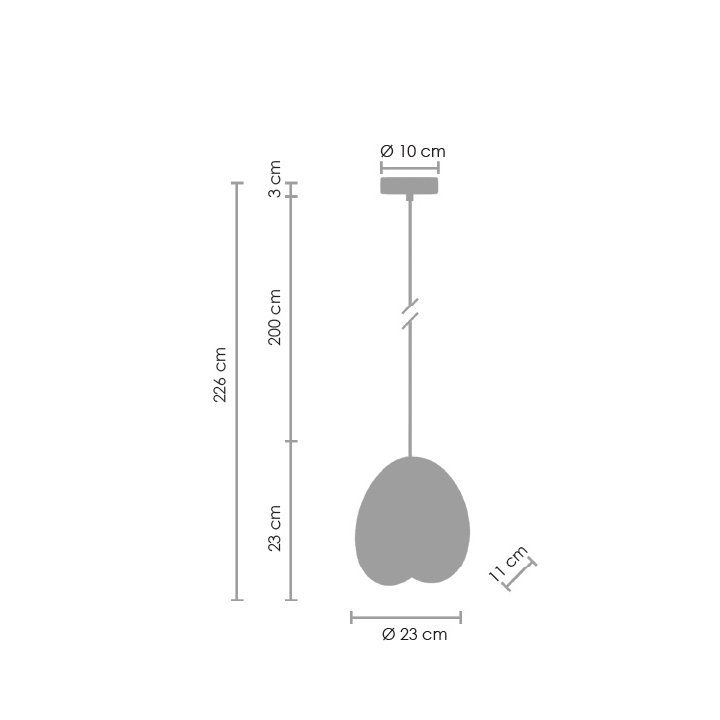 Lampa wisząca PILLS S czarna 23 cm