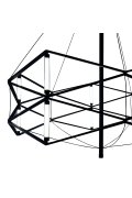 Lampa wisząca SPACE LED czarna 60 cm