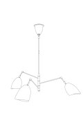 Lampa wisząca RAGNO czarna 150 cm