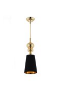 Lampa wisząca QUEEN-1 złoto czarna 18 cm