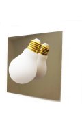 Lampa ścienna BULB złota 15 cm