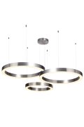 Lampa wisząca CIRCLE 40+60+60 LED nikiel na 1 podsufitce