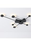 Lampa ścienna CLEX - 6 LED czarna 89 cm