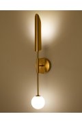 Lampa ścienna MIKA-1 biało złota 70 cm