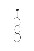 Lampa wisząca COCO 3 LED czarna 40 cm