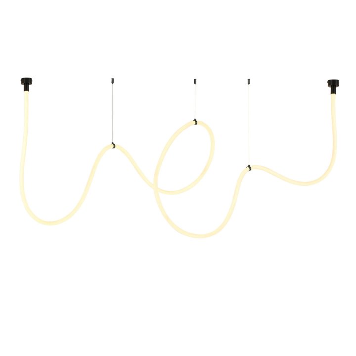 Lampa wisząca SNAKE LED wąż ledowy czarna 500 cm