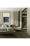 Lampa wisząca CIRCLE SLIM 120 LED złoty 120 cm