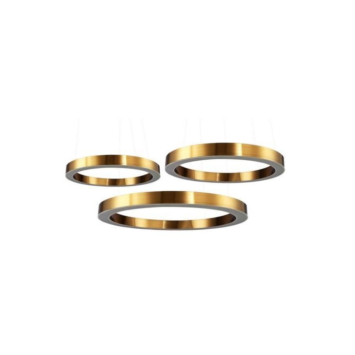 Lampa wisząca CIRCLE 100 LED mosiądz szczotkowany 100 cm