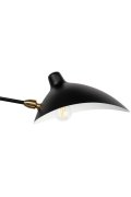 Lampa ścienna CRANE-2W czarna 175 cm