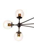 Lampa wisząca ASTRIFERO-10 transparentno czarna 90 cm