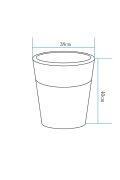 Lampa ogrodowa donica FLOWER POT M LED RGBW 16 kolorów 40 cm