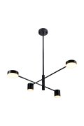 Lampa wisząca CLEX - 4P LED czarna 100 cm