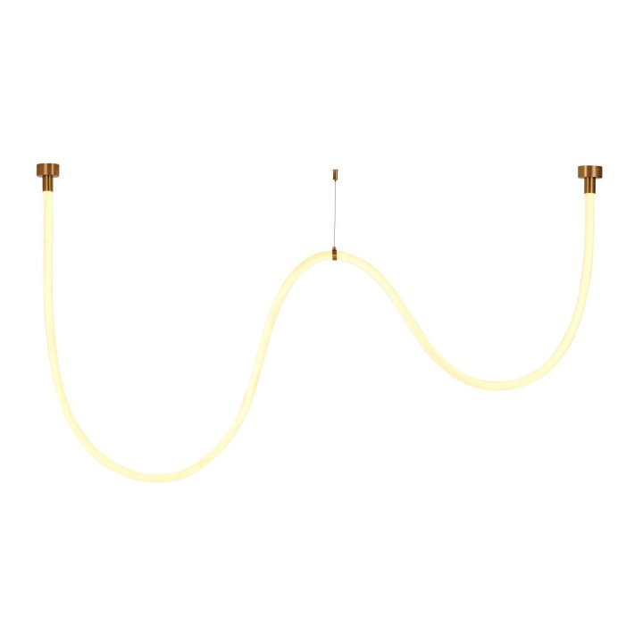 Lampa wisząca SNAKE LED wąż ledowy złota 300 cm