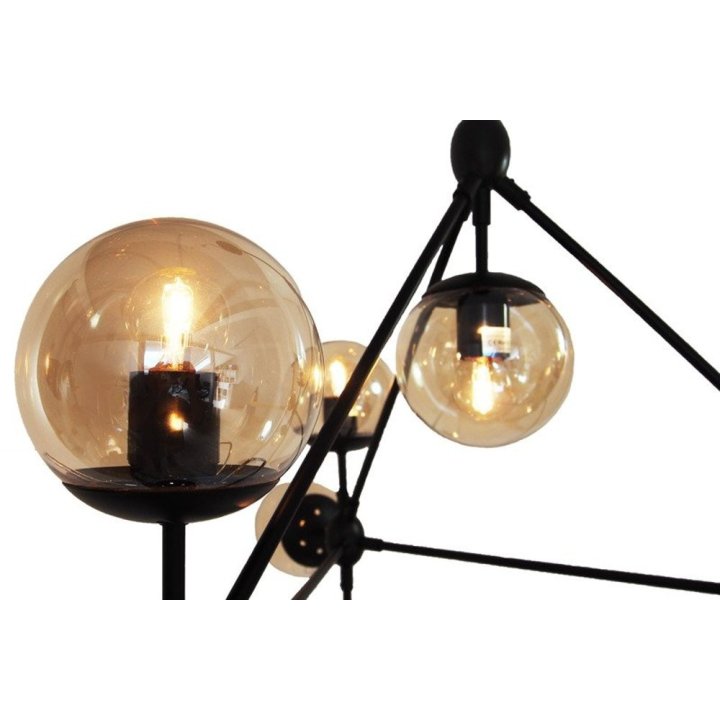 Lampa wisząca ASTRIFERO-10 bursztynowo czarna 90 cm
