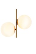 Lampa wisząca VENUS-2 mosiądz 44 cm , białe klosze