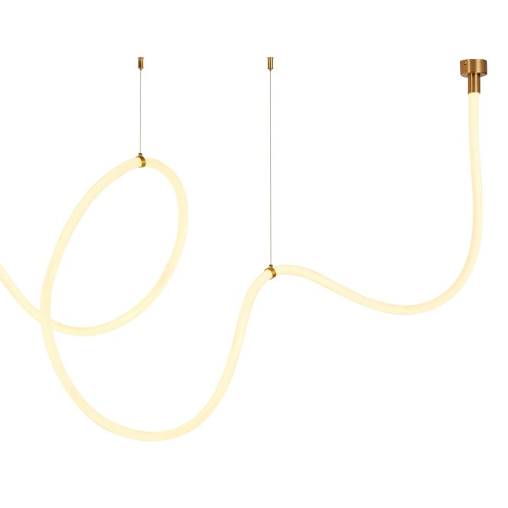 Lampa wisząca SNAKE LED wąż ledowy złota 500 cm