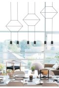 Lampa wisząca LINEA-2 czarna 35 cm