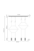 Lampa wisząca LINEA-4 LONG czarna 70 cm