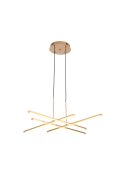 Lampa wisząca CRISS CROSS LED złota 78 cm