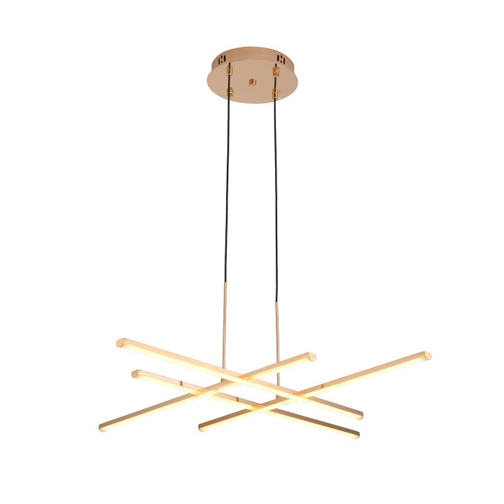 Lampa wisząca CRISS CROSS LED złota 78 cm