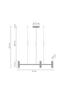Lampa wisząca CANDLES-10 czarna 165 cm