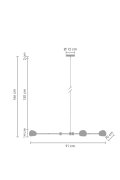 Lampa wisząca ASTRONOMY-3 czarna 175 cm