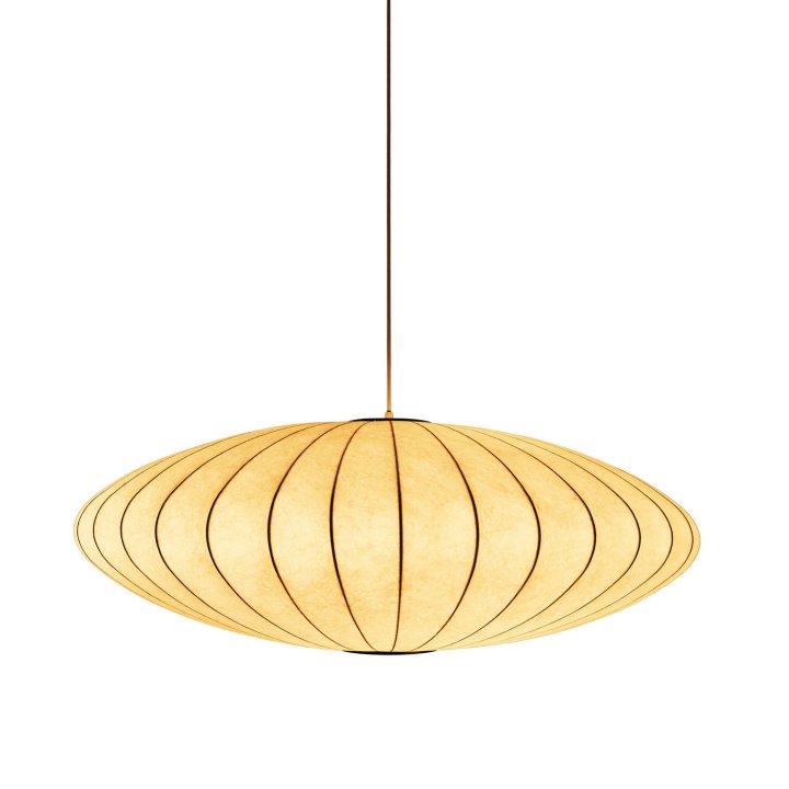 Lampa wisząca SILK FLAT biała 60 cm - nowoczesna i minimalistyczna