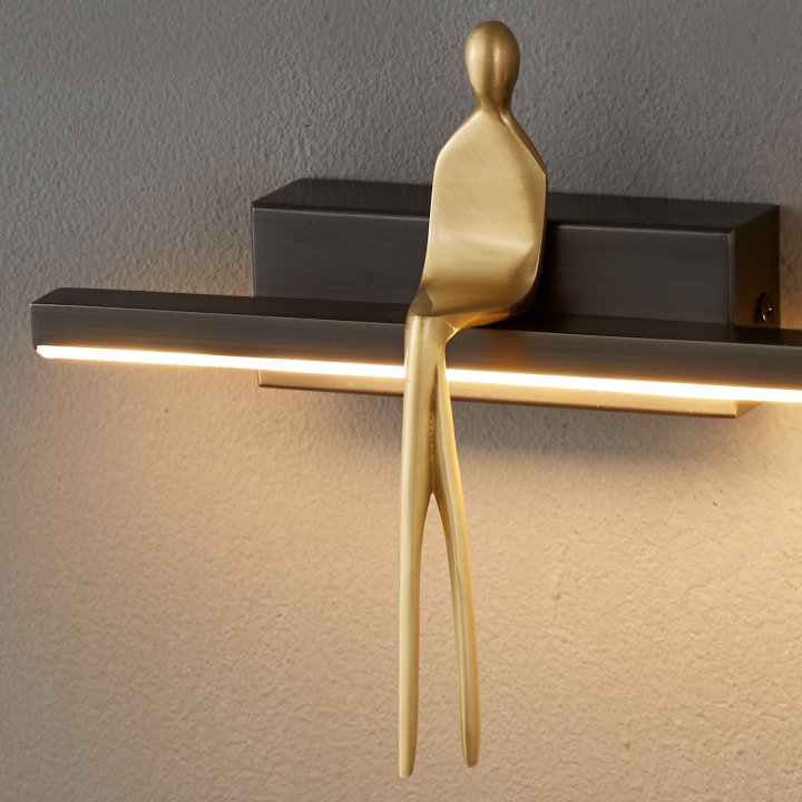 Lampa ścienna led AMICI czarna 31 cm