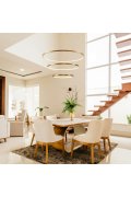 Lampa wisząca CIRCLE SLIM 40+60+80 LED złoty 40 cm + 60 cm + 80 cm
