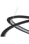 Lampa wisząca SPIRELLO ledowa czarna 80 cm