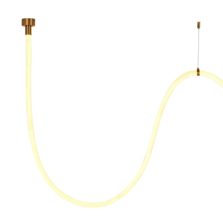 Lampa wisząca SNAKE LED wąż ledowy złota 300 cm