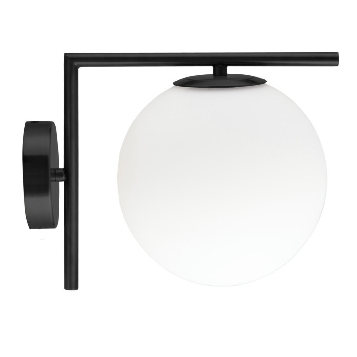 Lampa ścienna SOLARIS czarna 22 cm