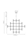 Lampa wisząca CANDLES-30 złota 120 cm
