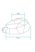 Lampa ogrodowa kamień DIAMOND M LED RGBW 16 kolorów 43 cm