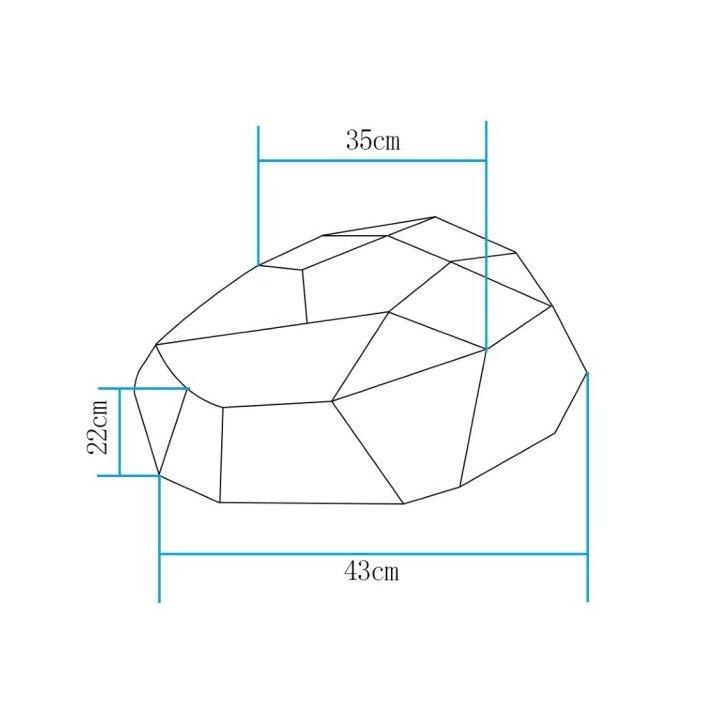 Lampa ogrodowa kamień DIAMOND M LED RGBW 16 kolorów 43 cm